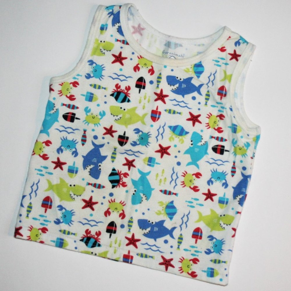 🦈18M Shark Ocean Crab Animals Fish Tank Top Cute!
